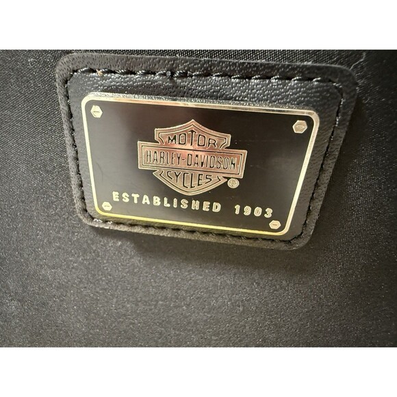 Harley Davidson Vintage Intersport Fashions Backpack Metal Logo Nylon Cloth - Picture 2 of 16